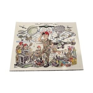 Vintage 1994 Keith Fukumitsu Riggers Good to the Last Drop Army Art Print 24x18